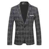 Men's Suits, Coats, Dresses, Slim-fitting Plaid Suits