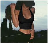 Summer Woman Halter Tops Crop Top White Vest Small Suspenders