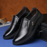 Men's Leather Formal Wear Round Toe Business Casual Shoes