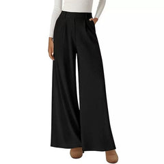 Solid Color Straight-leg Wide-leg Pants Women