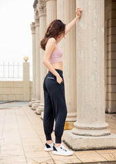 Loose letter track pants