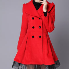 Women's Mid-length Double Breasted Overcoat