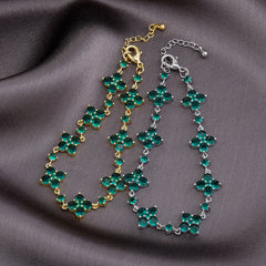 Flower Rhinestone Bracelet Light Luxury Sparking Zirconium High-grade Niche Bracelet Hand Jewelry