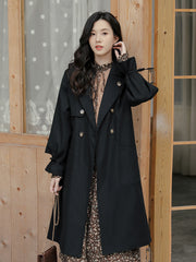 Small Man Overcoat Women Khaki Windbreaker Jacket