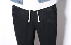 Men's small feet nine pants casual pants Harlan pants beam pants