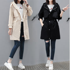Hooded trench coat