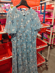 Flowers Print Short Sleeve Dress Summer Fashion Ruffle Beach Dresses Women's Clothing