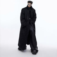 Mink-proof Fur Overcoat Coat Long Below The Knee Plush Trench Coat