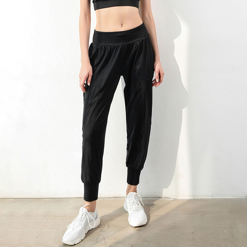 Net gauze track pants