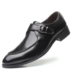 Men's leather toe cap British formal shoes