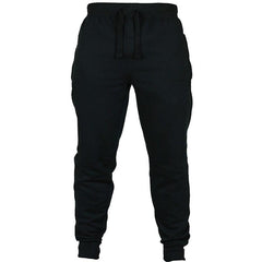Men's Solid Color Drawstring Fleece Casual Pants