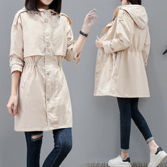 Hooded trench coat