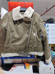 WInter Lapel Jacket Suede Lamb Wool Warm Coat Motorcycle Clothing Women Outwears