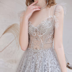 Spring High Gray Half High Sweet Standing Collar Thin Short Paragraph Mid-waist Slim Wedding Dresses Evening Dress