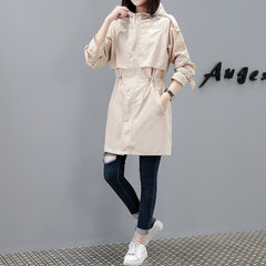 Hooded trench coat