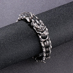 Mens Fashion Personality Domineering Punk Style Keel Titanium Bracelet