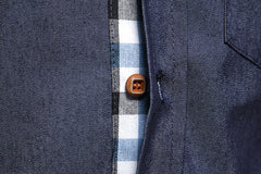 Men's Casual Denim Long-sleeved Shirt