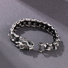 Mens Fashion Personality Domineering Punk Style Keel Titanium Bracelet