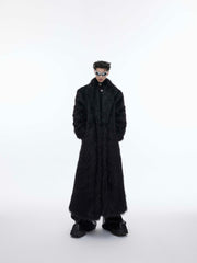 Mink-proof Fur Overcoat Coat Long Below The Knee Plush Trench Coat