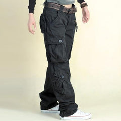 Womens Cargo Pants Hip Hop Trousers Loose Cargo Sweatpants